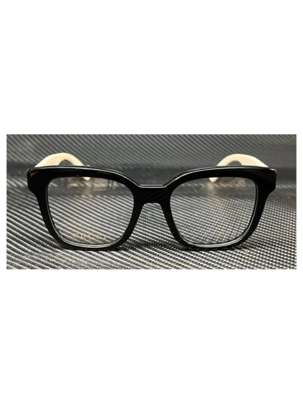 New Gucci Women  Black White Eyeglasses  49- 18- 140